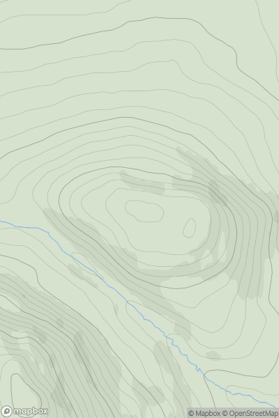 Thumbnail image for Little Bin [Central Scotland from Dumbarton to Montrose] showing contour plot for surrounding peak